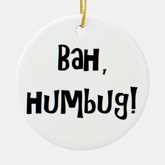 bah humbug keramisch ornament (Voorkant)