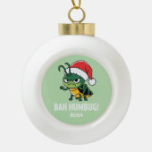 Bah Humbug Keramische Bal Ornament (Voorkant)