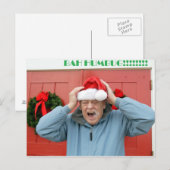 Bah humbug, kerst feestdagenkaart (Voorkant / Achterkant)