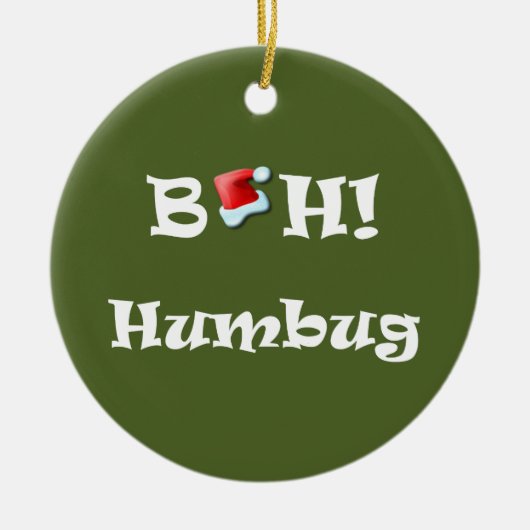 Bah! Humbug kerstdecoratie Keramisch Ornament (Voorkant)