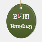 Bah! Humbug kerstdecoratie Keramisch Ornament (Links)