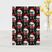 Bah Humbug Kersthonden Patroon Kaart (Gele Bloem)