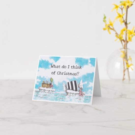 Bah Humbug-kerstkaart Kaart (Gele Bloem)