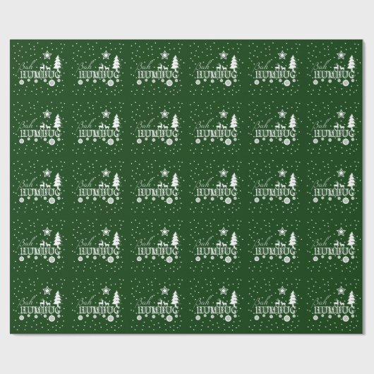 Bah Humbug, Kerstmis Cadeaupapier (Vlak)