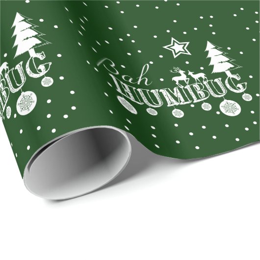 Bah Humbug, Kerstmis Cadeaupapier (Rol Hoek)