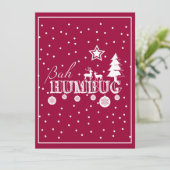 Bah Humbug Kerstmis Kaart (Staand voorkant)