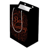 Bah Humbug Kerstmis Medium Cadeauzakje (Achterkant Gekanteld)
