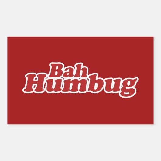 Bah Humbug Kerstmis Scrooge Rechthoekige Sticker (Voorkant)