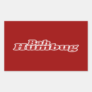 Bah Humbug Kerstmis Scrooge Rechthoekige Sticker