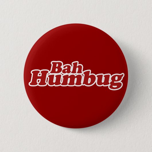 Bah Humbug Kerstmis Scrooge Ronde Button 5,7 Cm (Voorkant)