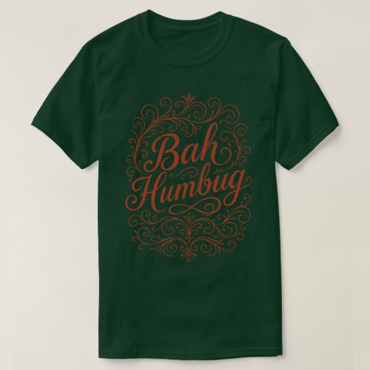 Bah Humbug Kerstmis T-shirt (Design voorkant)