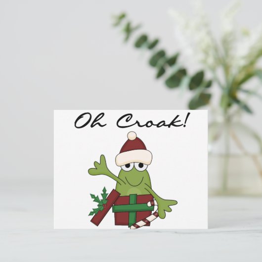 Bah Humbug Kikker Kerst Tshirts en geschenken Feestdagenkaart (Staand voorkant)