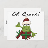 Bah Humbug Kikker Kerst Tshirts en geschenken Feestdagenkaart (Voorkant / Achterkant)