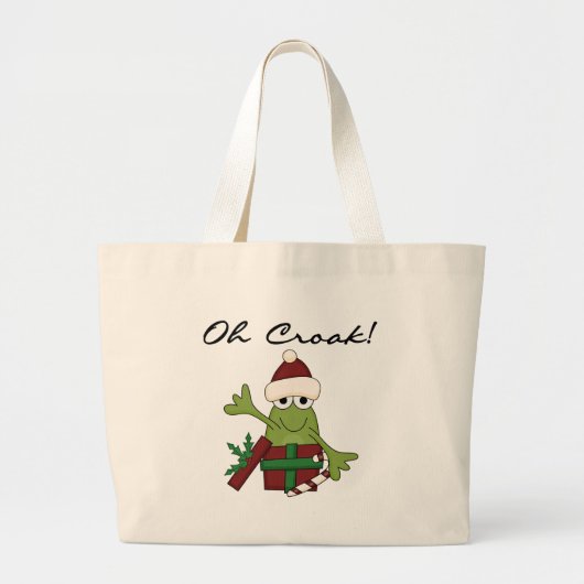 Bah Humbug Kikker Kerst Tshirts en geschenken Grote Tote Bag (Voorkant)