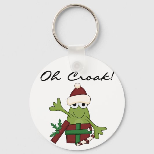 Bah Humbug Kikker Kerst Tshirts en geschenken Sleutelhanger (Voorkant)