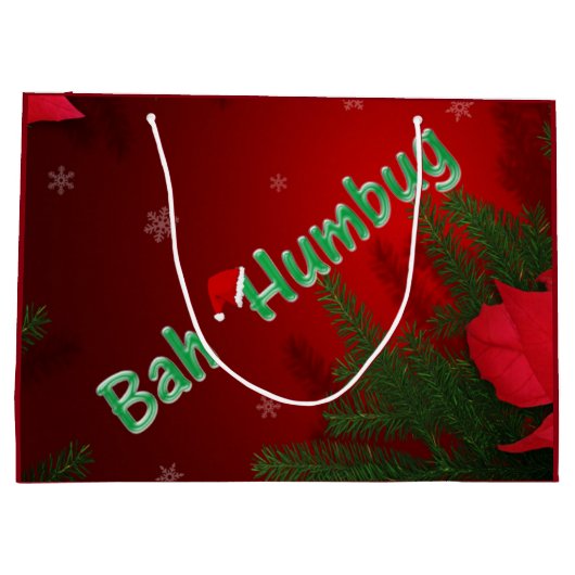 Bah Humbug Large Cadeautasje (Achterkant)