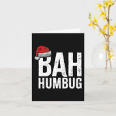 Bah Humbug. Leuke sarcastische Anti Kerstmis feest Kaart (Gele Bloem)