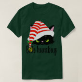 Bah Humbug Merry Kerstmis Funny Cat Lover T-shirt (Design voorkant)