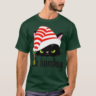 Bah Humbug Merry Kerstmis Funny Cat Lover T-shirt