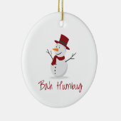Bah Humbug - Mischievous Snowman - Kerstmis Keramisch Ornament (Rechts)