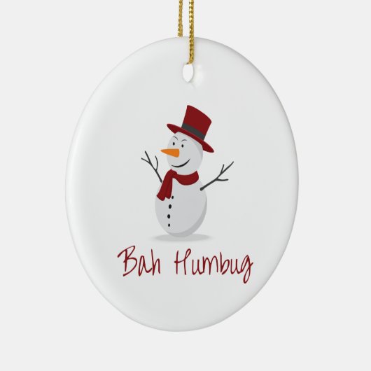 Bah Humbug - Mischievous Snowman - Kerstmis Keramisch Ornament (Rechts)