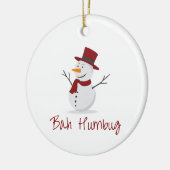Bah Humbug - Mischievous Snowman - Kerstmis Keramisch Ornament (Links)