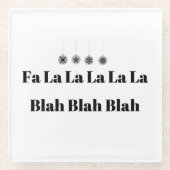 **BAH HUMBUG* ONDERZETTER GLAZEN ONDERZETTER (Voorkant)