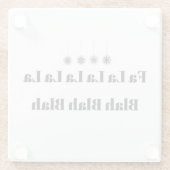 **BAH HUMBUG* ONDERZETTER GLAZEN ONDERZETTER (Achterkant)