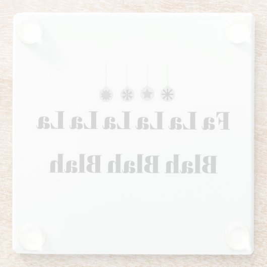 **BAH HUMBUG* ONDERZETTER GLAZEN ONDERZETTER (Achterkant)