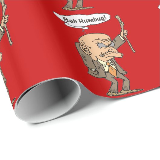 Bah Humbug Oud Man Cadeaupapier (Rol Hoek)