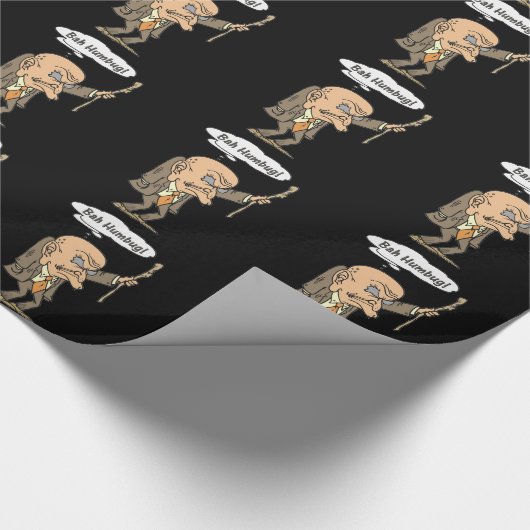 Bah Humbug Oud Man Cadeaupapier (Hoek)