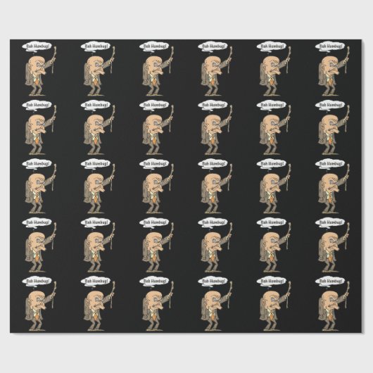 Bah Humbug Oud Man Cadeaupapier (Vlak)