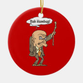 Bah Humbug Oud Man Keramisch Ornament (Voorkant)