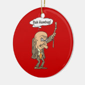 Bah Humbug Oud Man Keramisch Ornament (Links)
