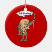Bah Humbug Oud Man Keramisch Ornament (Achterkant)