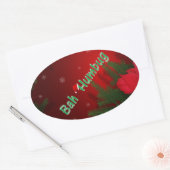 Bah Humbug Ovale Sticker (Envelop)