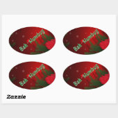 Bah Humbug Ovale Sticker (Vel)