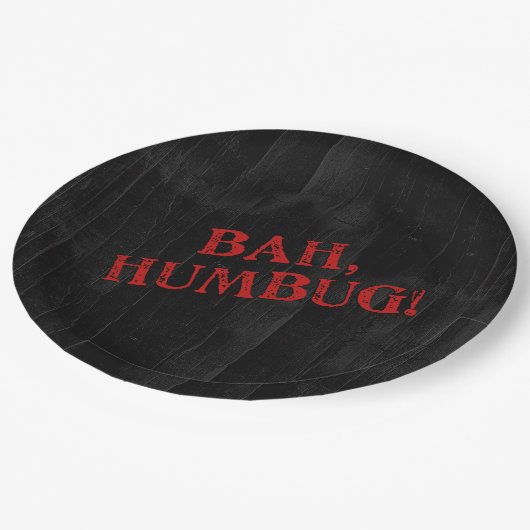 Bah Humbug Papieren Bordje (Gekanteld)