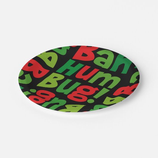 Bah Humbug Papieren Bordje (Gekanteld)