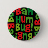 Bah Humbug Pattern Button (Voorkant)
