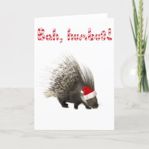 Bah, humbug! Porcupine-kaart Feestdagen Kaart