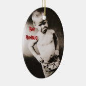 Bah Humbug Pouting Boy Funny Holiday Ornament (Rechts)