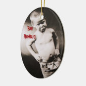 Bah Humbug Pouting Boy Funny Holiday Ornament (Links)