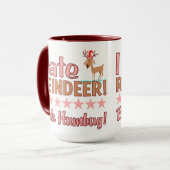 Bah Humbug Rendier mok - kies stijl & kleur (Voorkant links)