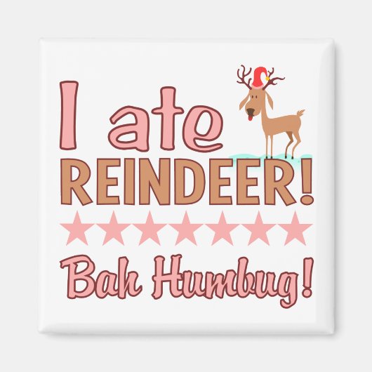 Bah Humbug Rendiermagneet Magneet (Voorkant)