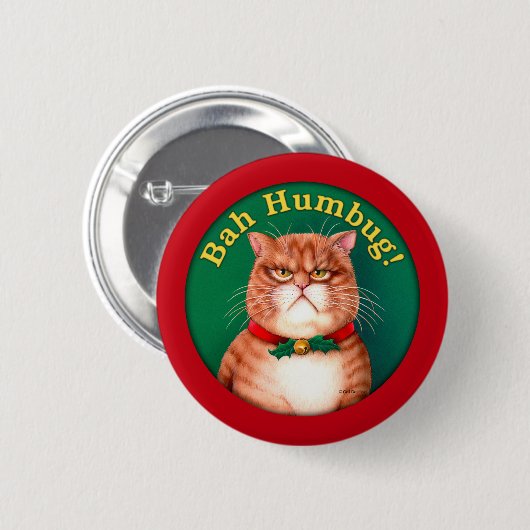 Bah Humbug Ronde Button 5,7 Cm (Voorkant /achterkant)