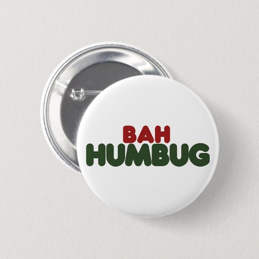 Bah Humbug Ronde Button 5,7 Cm (Voorkant /achterkant)