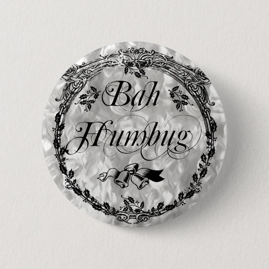  Bah Humbug Ronde Button 5,7 Cm (Voorkant)