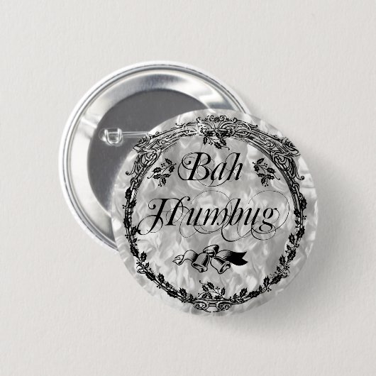  Bah Humbug Ronde Button 5,7 Cm (Voorkant /achterkant)