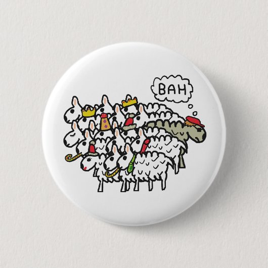 Bah Humbug Ronde Button 5,7 Cm (Voorkant)